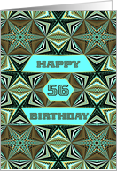 56th Birthday, Stylish Modern card