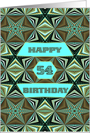 54th Birthday, Stylish Modern card