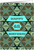 46th Birthday, Stylish Modern card