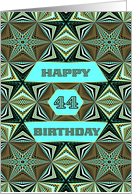 44th Birthday, Stylish Modern card