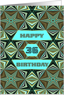 36th Birthday, Stylish Modern card