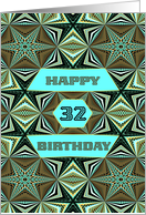 32nd Birthday, Stylish Modern card