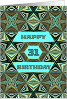 31st Birthday, Stylish Modern card