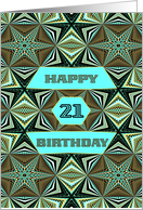 21st Birthday, Stylish Modern card