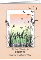 Partner, Mother’s Day, Grass and Butterflies card