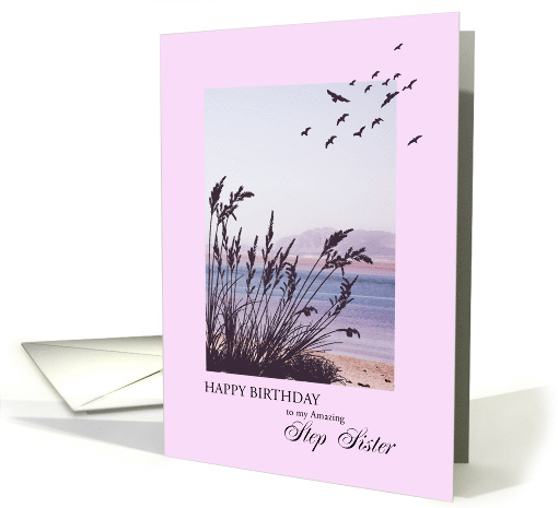 Step Sister Birthday, Seaside Scene card (1580462)
