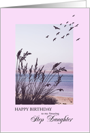 Step Daughter Birthday, Seaside Scene card