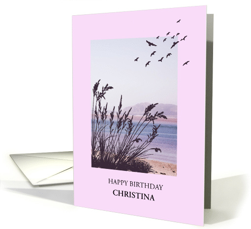 Add a name Birthday, Seaside Scene card (1580506)