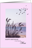 Mom, Birthday, Seaside Scene card