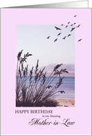 Mother-in-Law, Birthday, Seaside Scene card