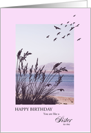 Like A Sister To Me, Birthday, Seaside Scene card