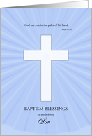 Son, Baptism,Glowing Cross card