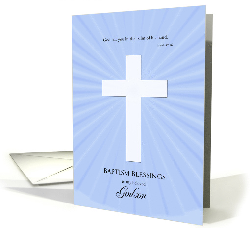Godson, Baptism,Glowing Cross card (1581732)