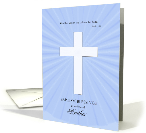 Brother, Baptism,Glowing Cross card (1581746)