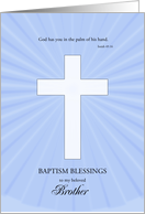 Brother, Baptism,Glowing Cross card