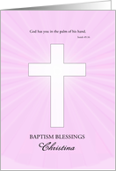 Add a Name,For a Female, Baptism,Glowing Cross card