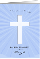 Add a Name,For a Boy, Baptism,Glowing Cross card