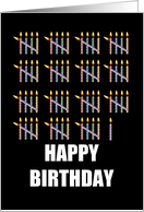 76th Birthday with Counting Candles card