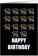 70th Birthday with Counting Candles card