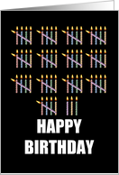 68th Birthday with Counting Candles card