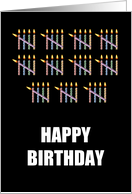 55th Birthday with Counting Candles card