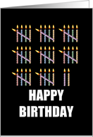 42nd Birthday with Counting Candles card