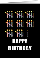 41st Birthday with Counting Candles card