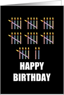 37th Birthday with Counting Candles card