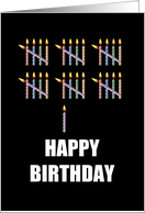 31st Birthday with Counting Candles card