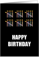 30th Birthday with Counting Candles card