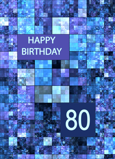 80th Birthday, Blue...