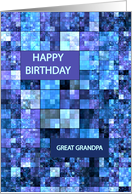 Great Grandpa Birthday, Blue Squares, card