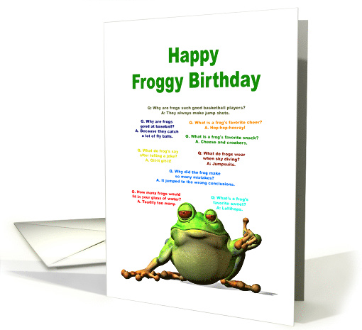 Birthday, Frog Jokes card (1600552)