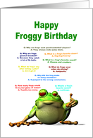 Birthday, Frog Jokes card