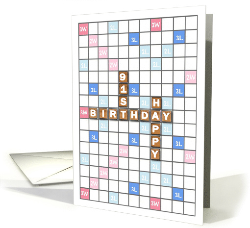 91st Birthday, Game Board card (1603310)