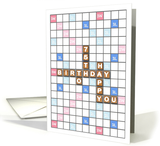 75th Birthday, Game Board card (1603460)