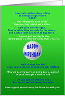 Golf Jokes, Birthday card