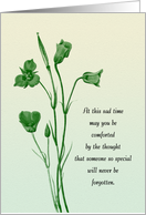 Sympathy, with Flowers card