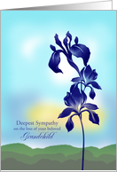 Sympathy Loss of Grandchild, with Purple Flowers card