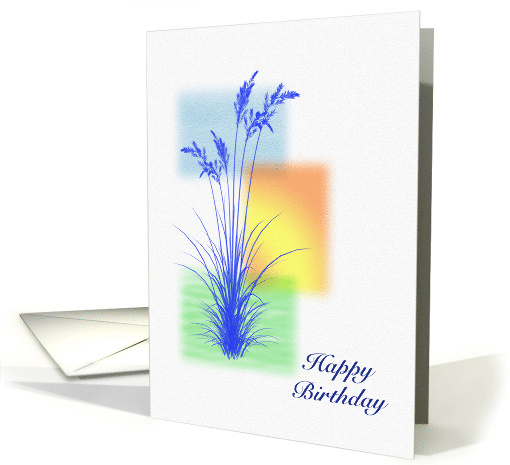 Happy Birthday, with Grasses card (1608474)