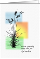 Sympathy Loss of Grandson, with Grasses card