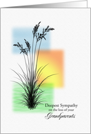 Sympathy Loss of Grandparents, with Grasses card