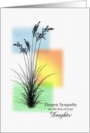 Sympathy Loss of Daughter, with Grasses card