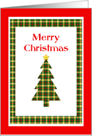 Tartan Christmas Tree card