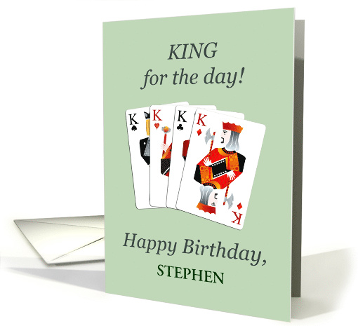 Add a Name, Birthday, Four Kings Playing Cards Poker card (1613676)