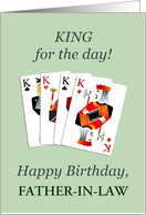 Add a Relative, Birthday, Father-in-Law,Four Kings Playing Cards Poker card