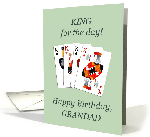 Grandad, Birthday, Four Kings Playing Cards Poker card (1613684)