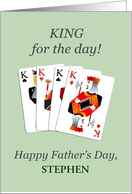 Add a name, Father’s Day, Four Kings Playing Cards Poker card