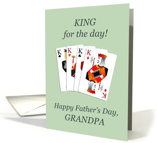 Grandpa, Father's Day, Four Kings Playing Cards Poker card (1613858)