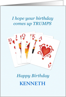 Add a Name, Birthday, Hearts Trumps Whist card